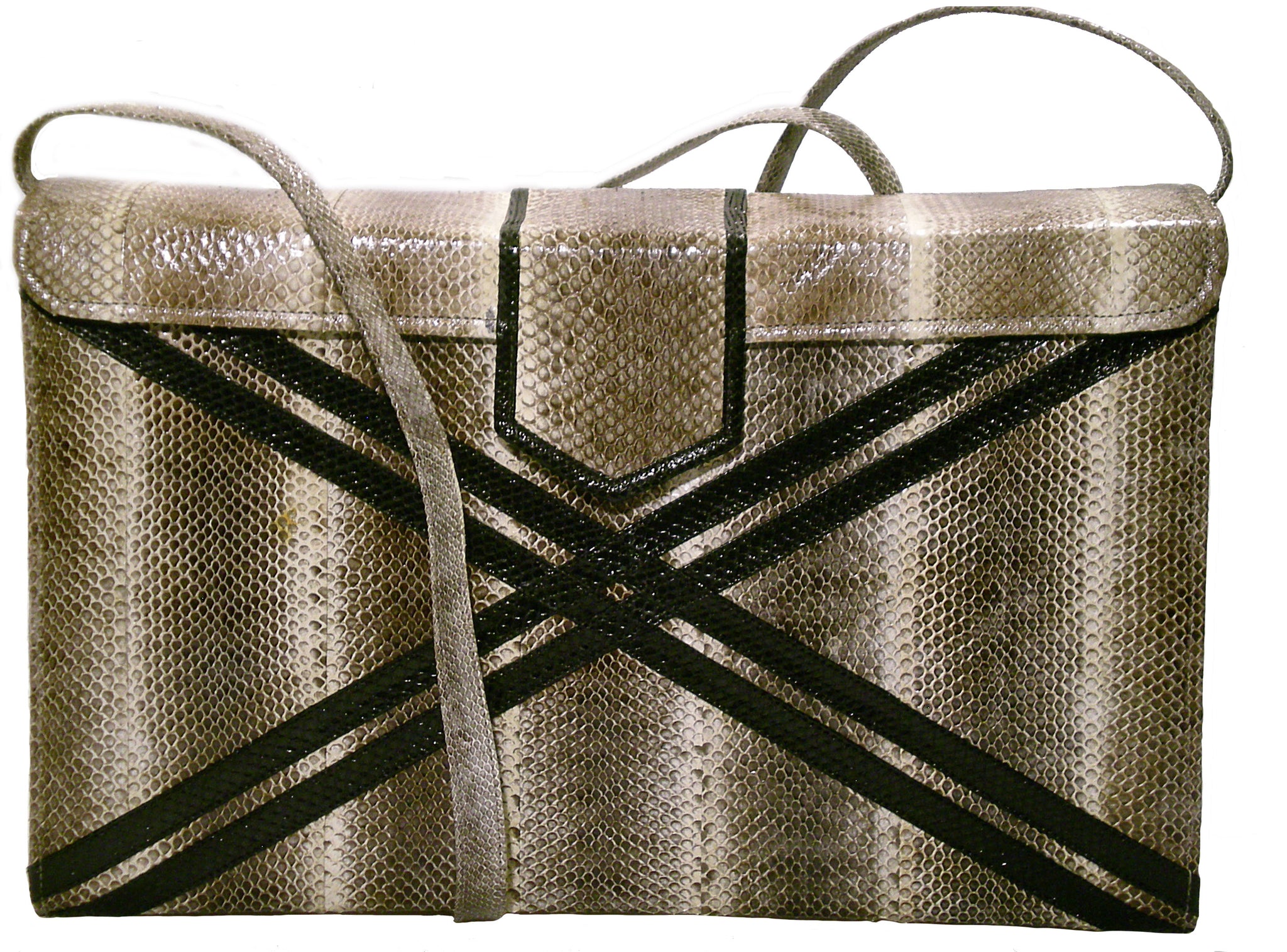 FINESSE La MODEL taupe python snakeskin handbag – Vintage Carwen