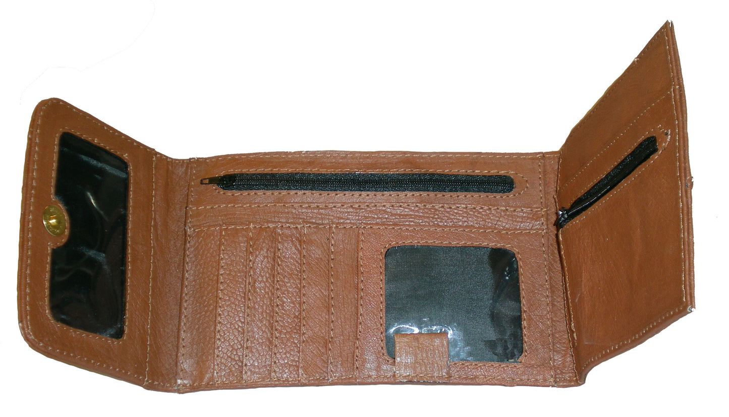 Ostrich Skin Travel Wallet handbag purse