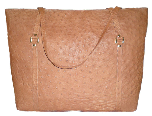 Ostrich Skin Tote Handbag